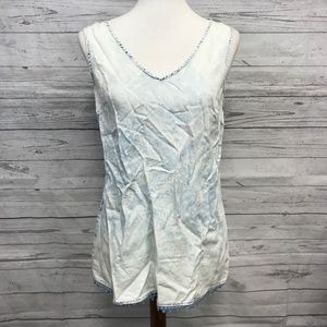 NEW Vintage America Blue Sky Wash Sleeveless Top M